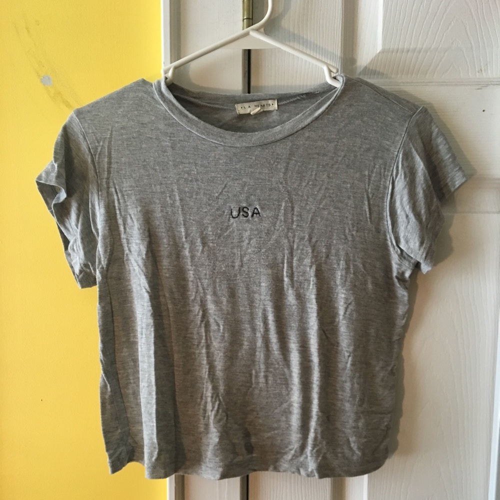 Grey Crop Top